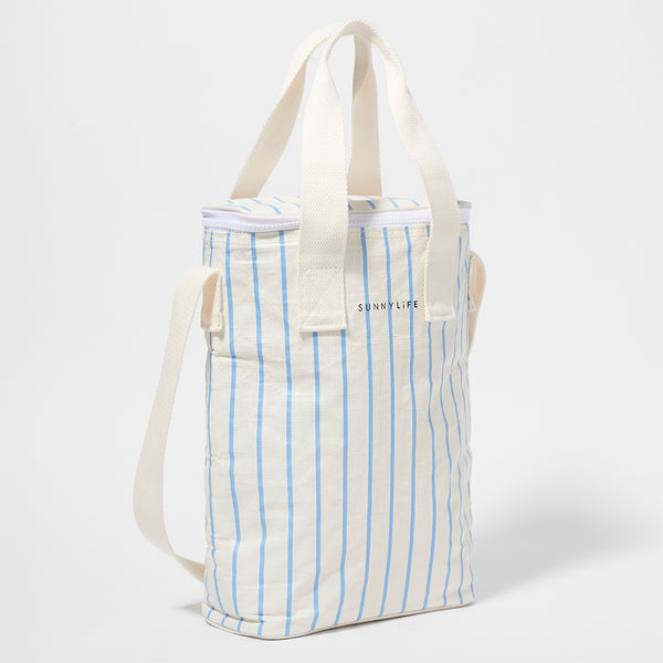 Drinks Cooler Bag -  Blue/Cream