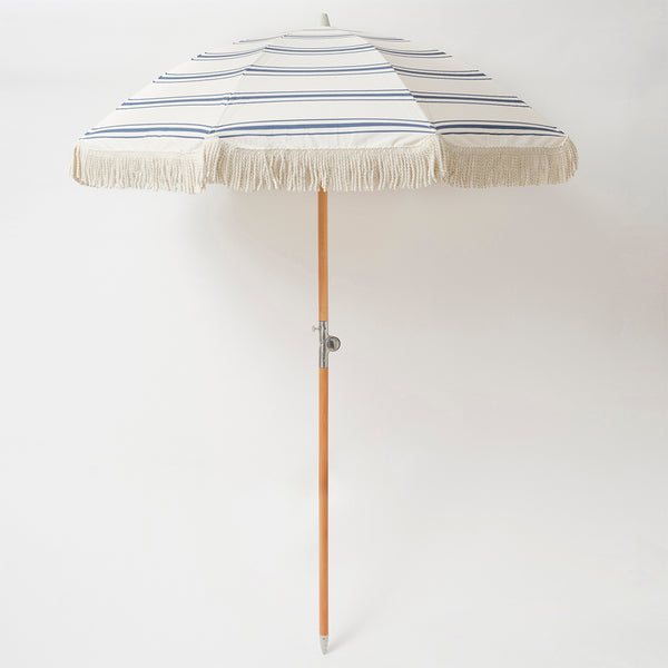 Luxe Beach Umbrella - Coastal Blue