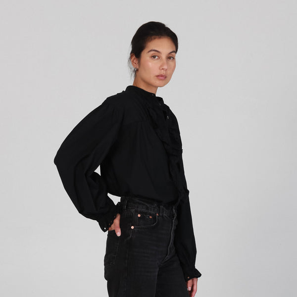 Tess Broderie Blouse - Black