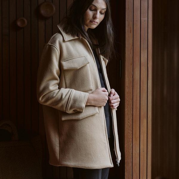 Sophie Felt Jacket - Tan