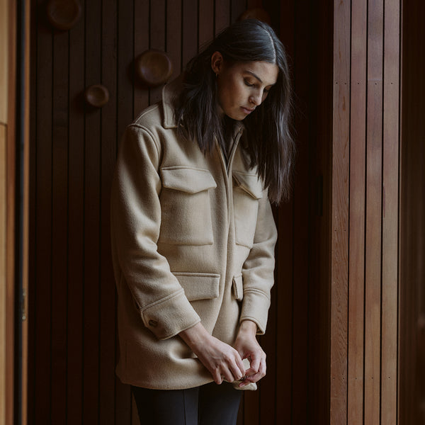 Sophie Felt Jacket - Tan