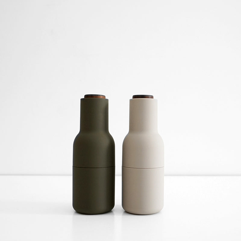 Menu Bottle Grinder Set of 2 - Carbon / Ash / Steel Lid