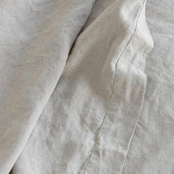 European Linen Flat Sheet - Oatmeal