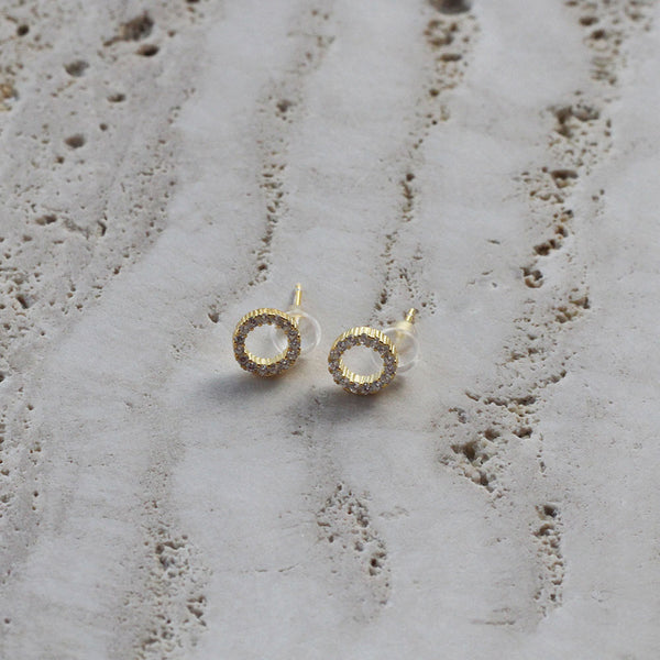 Round Diamante Studs