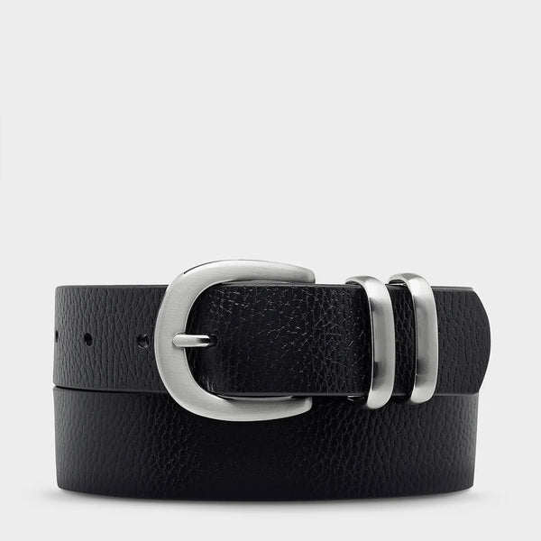 Let It Be Belt - Black/Silver